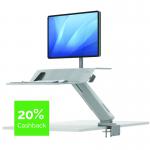 Fellowes Lotus Sit/Stand Workstation Single Screen White 8081601 BB73703