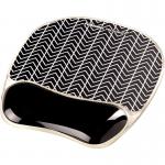 Fellowes Photo Gel Mouse Mat with Wrist Support Chevron Design 9653401 BB74068