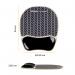 Fellowes Photo Gel Mouse Mat with Wrist Support Chevron Design 9653401 BB74068