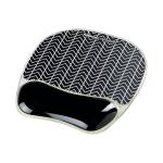 Fellowes Photo Gel Mouse Mat with Wrist Support Chevron 9653401 BB74068