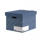 Bankers Box Decor Storage Box Urban Slate Blue (Pack of 5) 4483701 BB76836