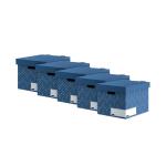 Bankers Box Decor Storage Box Urban Slate Blue (Pack of 5) 4483701 BB76836