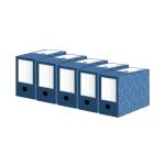 Bankers Box Decor 150mm Transfer File Slate Blue (Pack of 5) 4483901 BB76838
