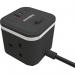 Fellowes Power Cube Type G UKIE 3 Sockets 1 USB-A + 2 USB-C Ports Black 100136979 BB80634