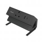 Fellowes Power Desk Type G UKIE 1 Socket 1 USB-A + 1 USB-C Port Black 100136980 BB80635