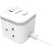 Fellowes Power Cube Type G UKIE 3 Sockets 1 USB-A + 2 USB-C Ports White 100137166 BB80665