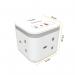 Fellowes Power Cube Type G UKIE 3 Sockets 1 USB-A + 2 USB-C Ports White 100137166 BB80665