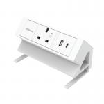 Fellowes Power Desk Type G UKIE 1 Socket 1 USB-A + 1 USB-C Port White 100137171 BB80670