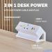 Fellowes Power Desk Type G UKIE 1 Socket 1 USB-A + 1 USB-C Port White 100137171 BB80670
