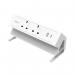 Fellowes Power Desk 2 Type G UKIE 2 Sockets 1 USB-A + 1 USB-C Port White 100137181 BB80680