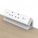 Fellowes Power Desk 2 Type G UKIE 2 Sockets 1 USB-A + 1 USB-C Port White 100137181 BB80680
