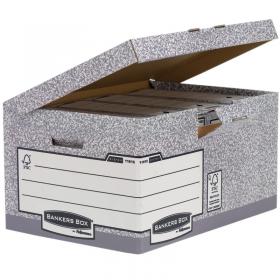 Bankers Box System Flip Top Storage Box Grey (Pack of 10) 01815 BB88539
