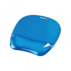 Fellowes Crystals Gel Mouse Pad Blue 9114106 BB91141