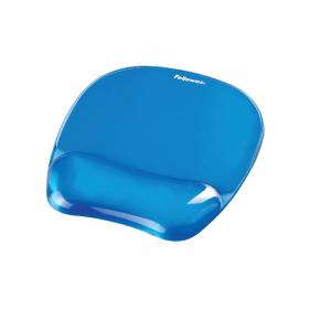 Fellowes Crystals Gel Mouse Pad Blue 9114106 BB91141