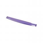 This picture features a pair of Fellowes Wrist Rests, specifically the Crystals Gel Wrist Support in a bright purple color. The supports are ergonomically designed to provide comfort and reduce strain while typing.