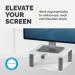 Fellowes Premium Monitor Riser Plus with Storage Drawer and Built In Copyholder White 9171302 BB91713