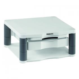 Fellowes Premium Monitor Riser Plus White (Contains storage drawer and built in copyholder) 9171302 BB91713