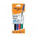 Bic Velleda 1741 Drywipe Marker Assorted (Pack of 4) 1199001744 BC01744