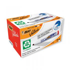 Bic Velleda 1701 Drywipe Marker Bullet Tip Red (Pack of 12) 1199170103 BC06222
