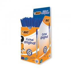 Bic Cristal Ballpoint Pen Medium Blue Pack of 50 8373602 BC10001