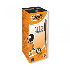 Bic M10 Clic Retractable Ballpoint Pen Medium Black Pack of 50 1199190125 BC10062