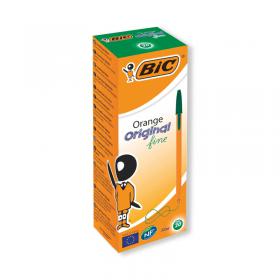 Bic Orange Fine Ballpoint Pen Green (Pack of 20) 1199110113 BC10113