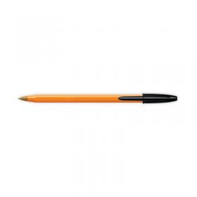 Bic Orange Fine Ballpoint Pen Black (Pack of 20) 1199110114 BC10114