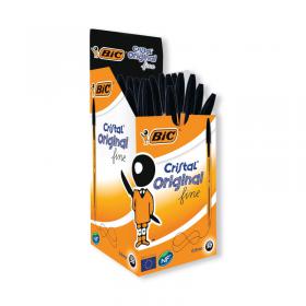 Bic Cristal Fine Ballpoint Pen Black (Pack of 50) 872731 BC13448
