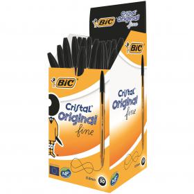 Bic Cristal Fine Ballpoint Pen Black (Pack of 50) 872731 BC13448