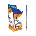 Bic Cristal Large Ballpoint Pen 1.6mm Blue (Pack of 50) 880656 BC17557