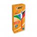 Bic 4 Colours Ballpoint Pen Orange Barrel Fine (Pack of 12) 982867 BC23384