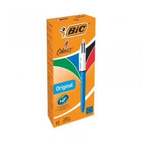 Bic 4 Colours Retractable Ballpoint Pen (Pack of 12) 801867 BC24623