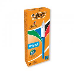 Bic 4 Colours Retractable Ballpoint Pen BlueBlackRedGreen Pack of 12 801867SGL BC24623