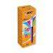 Bic 4 Colour Grip Fashion Retractable Ballpoint Pen (Pack of 12) 8922901 BC24992