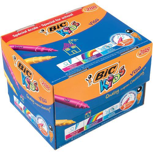 Bic Kids Visa Felt Pens Fine Tip Assorted (Pack of 84) 829013