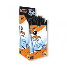 Bic Cristal Soft Ballpoint Pen Medium Black (Pack of 50) 918518 BC34062