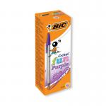 Bic Cristal Fun Ballpoint Pen Large Purple (20 Pack) 929055 BC39581