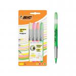 Bic Highlighter Flex Brush Tip Assorted Colours (Pack of 4) 942041 BC44892