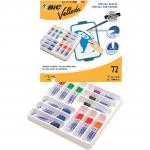Bic Velleda 1721 Drywipe Marker Fine Tip Assorted (Pack of 72) 875790 BC56005