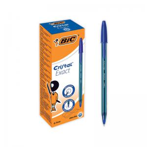 Bic Cristal Ballpoint Pens Ultra Fine 0.7mm Blue Pack of 20 992605