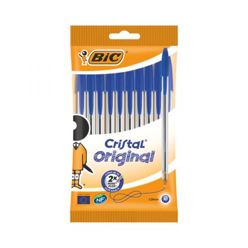 BIC Cristal Medium Blue Pk10 for sale online | eBay (3086121601118)