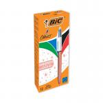 Bic 4 Colours Retractable Ballpoint Pen Rose Gold (Pack of 12) 951737 BC65173