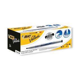 Bic Velleda 1721 Whiteboard Marker Fine Black (Pack of 24) 841842 BC72109