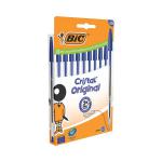 Bic Cristal Ballpoint Pen Medium Blue (Pack of 10) 516352 BC73474