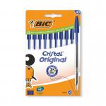 Bic Cristal Ballpoint Pen Medium Blue (Pack of 10) 516352 BC73474