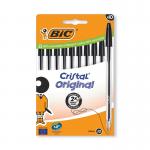 Bic Cristal Ballpoint Pen Medium Black (Pack of 10) 516353 BC73475