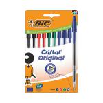 Bic Cristal Ballpoint Pen Medium Assorted (Pack of 10) 516354 BC73476
