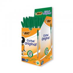 Bic Cristal Ballpoint Pen Medium Green (50 Pack) 8373629 BC76246