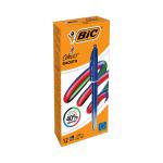 Bic 4 Colours Pro Ballpoint Pen Blue Barrel Medium (Pack of 12) 524091 BC76321