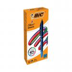 Bic 4 Colours Pro Ballpoint Pen Black Barrel Medium (Pack of 12) 524095 BC76325